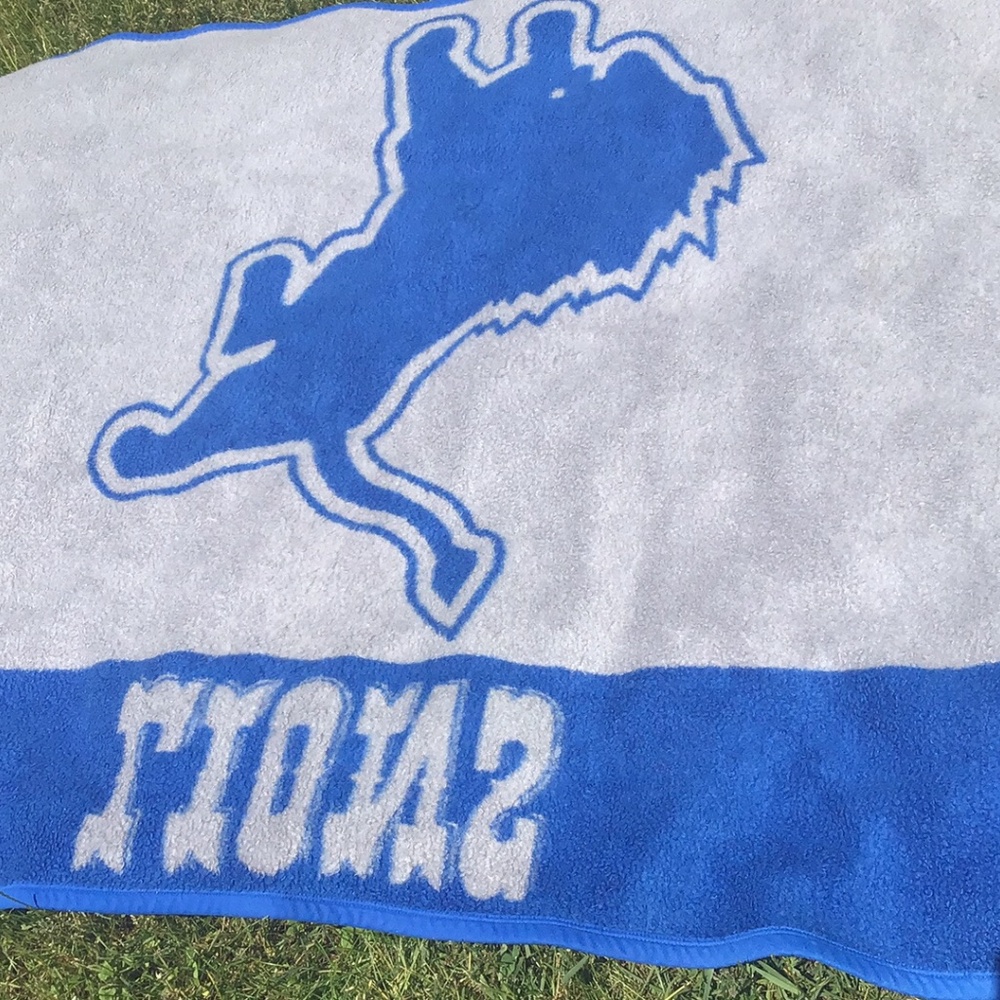 Detroit Lions Blanket 6 by 8 feet Made in the USA